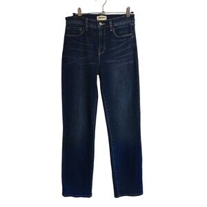 L'Agence Jeans Women's Size 25 Blue Alexia Colton Cotton Blend Straight